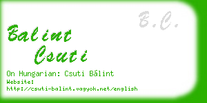 balint csuti business card